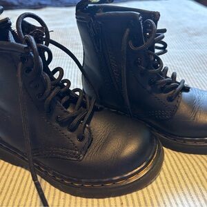 Black Doc Martens Lace-Up Boots